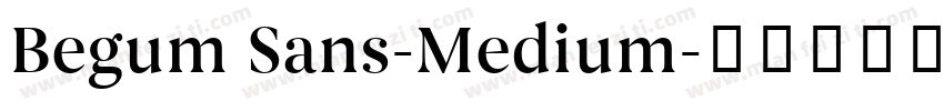 Begum Sans-Medium字体转换